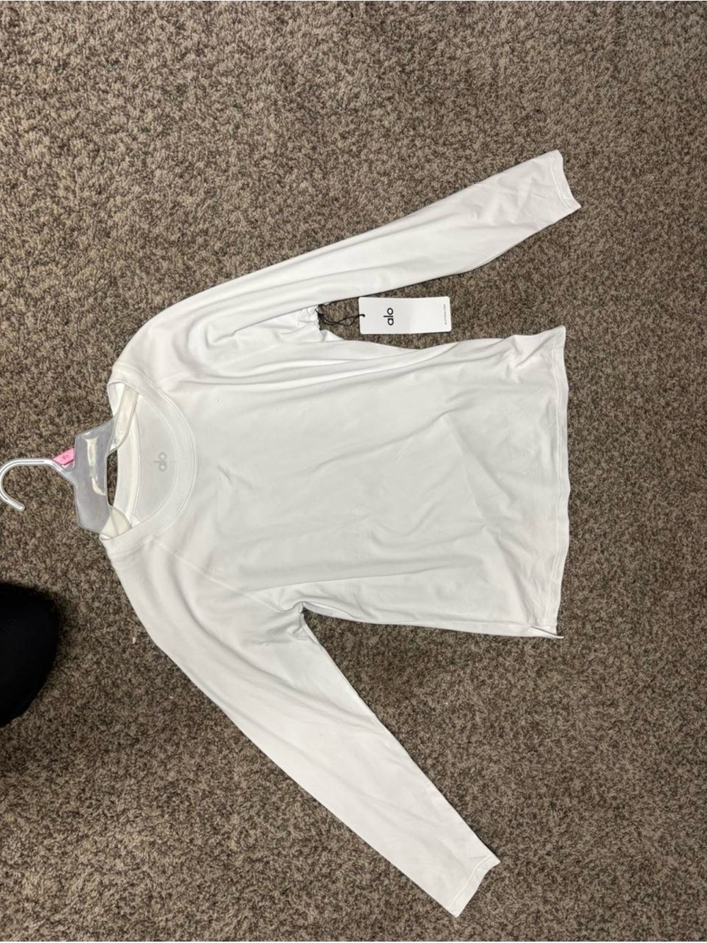 ALO Yoga Long Sleeve Crewneck Top in White